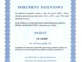 Wir haben ein Patent erhalten