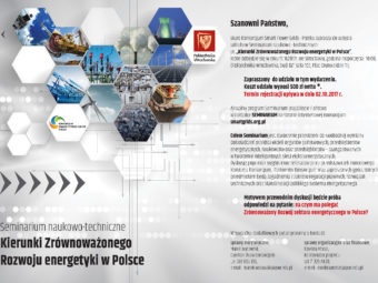 Scientific and technical seminar: Directions of Sustainable Development of Power Engineering in Poland